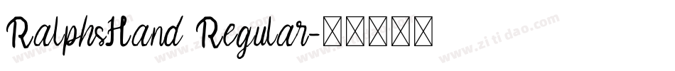 RalphsHand Regular字体转换